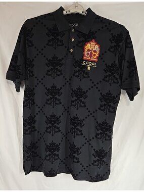 Coogi Black Polo Shirt Size XXL Coogi Crest Design and Embroidary